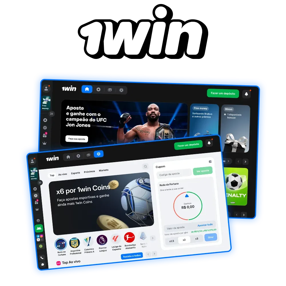1win Кыргызстан расмий сайтынын интерфейси: казино жана спорттук коюмдар